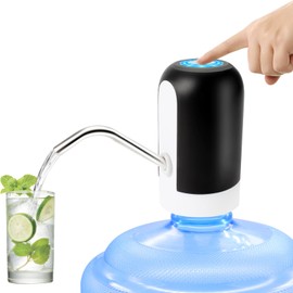 Yonburd 5 Gallon Electric Drinking Portable Water Dispenser, Universal USB Charging Water Bottle Pump for 2-5 Gallon (Black)