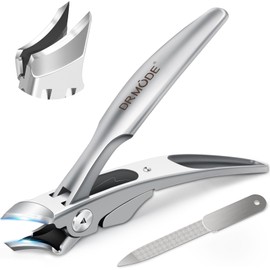 Slanted Nail Clippers for Men Thick Ingrown Nails, Large Toenail Clippers for Seniors with Wide Jaw Opening, Heavy Duty Long Handled Nail Cutter