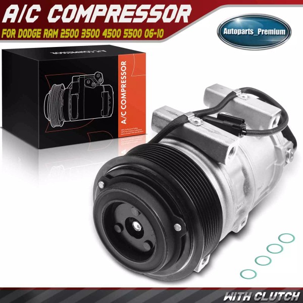 Unbranded AC Compressor w/ 8-Groove for Dodge Ram 2500 06-09