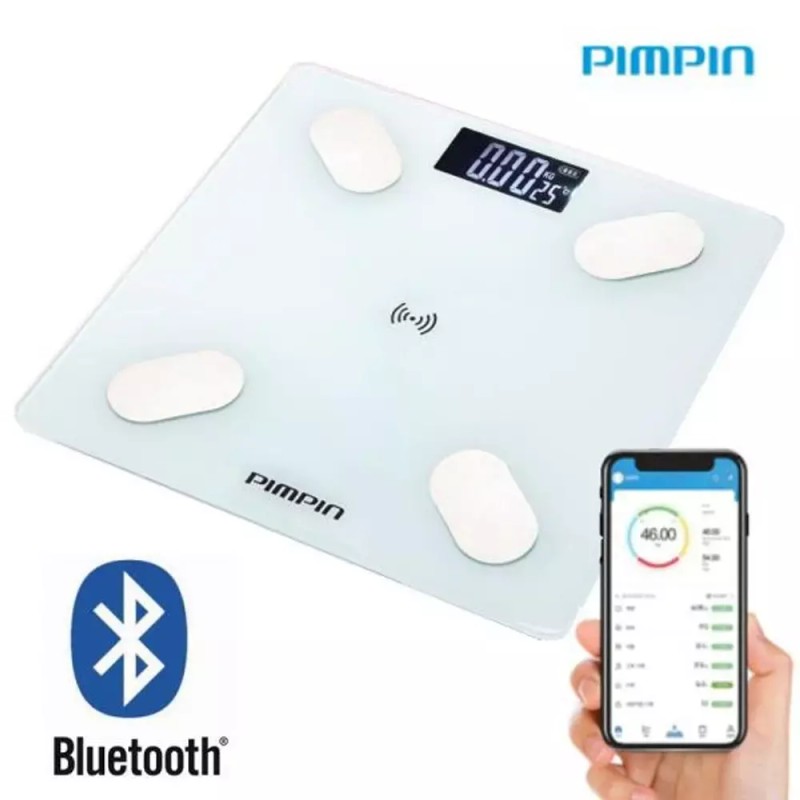 PimPim007 핌핀007 블루투스 체지방 체수분 체중계 180kg/저울/국산/스마트/가정용저울/아날로그/몸무게측정기 PimPin007 Bluetooth Body