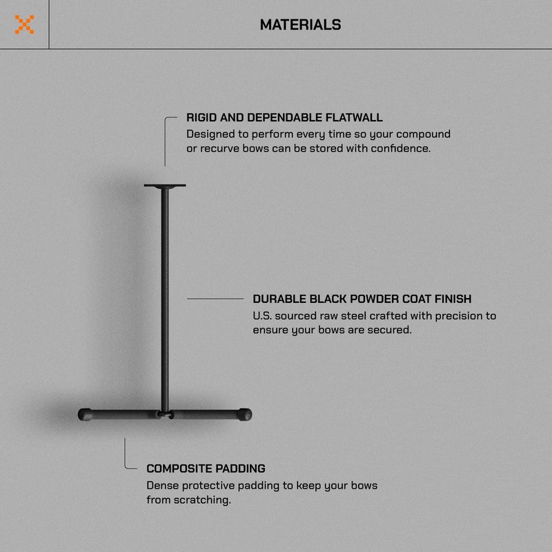 Hold Up Displays Bow Hanger, Compound Bow Wall Mount, Safely