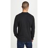 rag & bone Men's Long Sleeve Classic Henley, Jet Black,