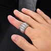 Dazzling Wide Funny Chunky Metal Adjustable Elastic Stretch Band Rings