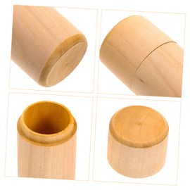 BUGUUYO Essential Oil Wooden Storage Box Round Single Bottle Case for Organizing Aromatherapy Oils Gift Box for Family and Friends