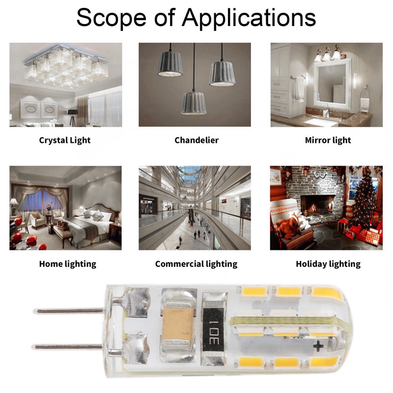 10pcs G4 LED Bulb Double Feet Base 1.5W AC110V 110LM