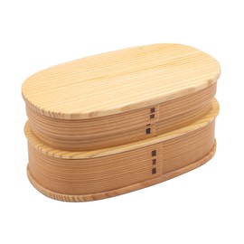 Wakayama Wappa Bento Box Store A-64-272212 Magewappa Bento Box Store, Wood, Cedar Wood, 7.1 x 3.9 inches (18 x 10 cm), 2-Tier, Natural