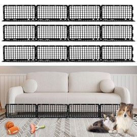 LYFJXX ‌12 PCS Under Couch Blocker, Black Plastic Blocker Under Bed, Bed Blockers for Couch, Black Couch Barriers