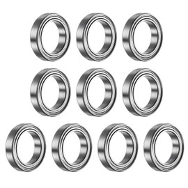 sourcing map 10pcs 6701ZZ Deep Groove Ball Bearings, Chrome Steel Double Metal Shielded Bearing 12mm x 18mm x 4mm