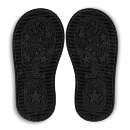 Ann G Baby Shoe Soles with Holes for Crocheting, Soft, Flexible, Nonslip, Comfortable (Black, 5)