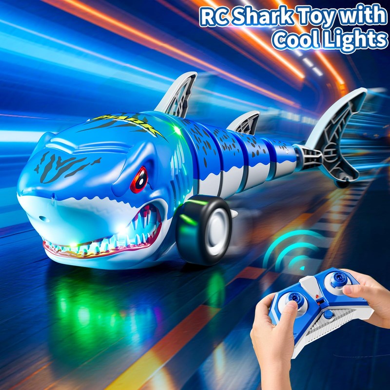 JUKUDAHU Remote Control Shark Toys for Kids Ages 5-7, Rc