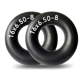 2 Pack 16x6.50-8 Tube Heavy Duty Lawn Tractor Tire Inner Tube 16x6.50-8 with Straight Valve