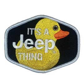 It's a Jeep Thing Duck Logo Iron On Patches | 4" x 3" Embroidered Heat Seal Patch for Clothes, Backpacks, Hats, Jackets, and Jeans