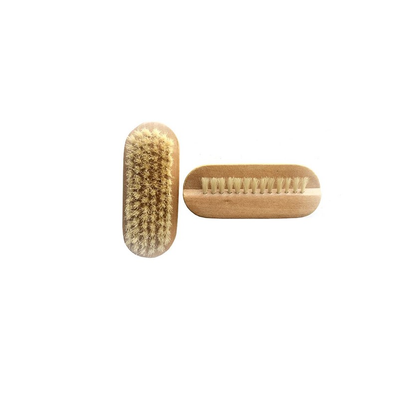 Natural bristles, manicure nail brush, wooden double-sided, manicure pedicure brush,
