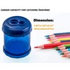 Wekoil Manual Pencil Sharpener Dual Twin Holes Duty Metal Sharp
