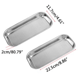 Stainless Steel Dental Tray Dental Surgery Tray for Dental Lab Instrument, Bathroom Organizer
