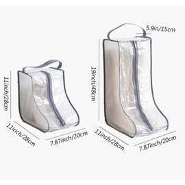 Portable Women Tall/Short Boots Storage Bags - 2 Packs Waterproof Tall/Short Boot Carry Bag for Travel and Daily Use