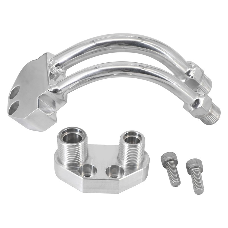 Tektall A/C Compressor Curved Manifold w/Adapter Fitting Compatible with Sanden