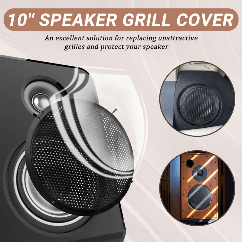 10'' Speaker Grill Cover 10 Inch Plastic Speaker Subwoofer Grill