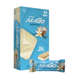 NuGo All-Natural Nutrition Bar, Vanilla Yogurt, 1.76-Ounce Bars (Pack of 15)