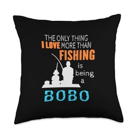 Unique Christmas Birthday Father's Day Gifts Shop More Than Love Fishing Bobo Special Grandpa Throw Pillow, 18x18, Multicolor