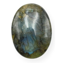 Wholesalegemshop Labradorite Gemstone Carved Palm Stone/Pocket Palm Stone/Reiki Healing & Crystal Grid for Natural Body Chakra Balancing