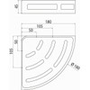EMCO System 2 Corner Basket with Insert Corner Dimensions 180