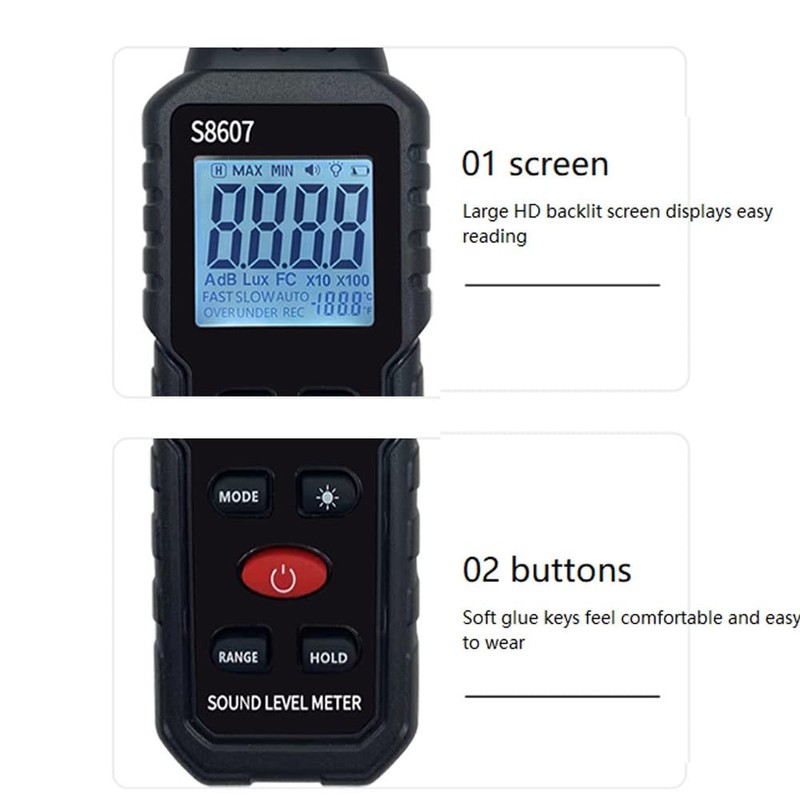 Giilayky Digital Sound Level Noise Meter Measurement 30-130DB DB Decibel