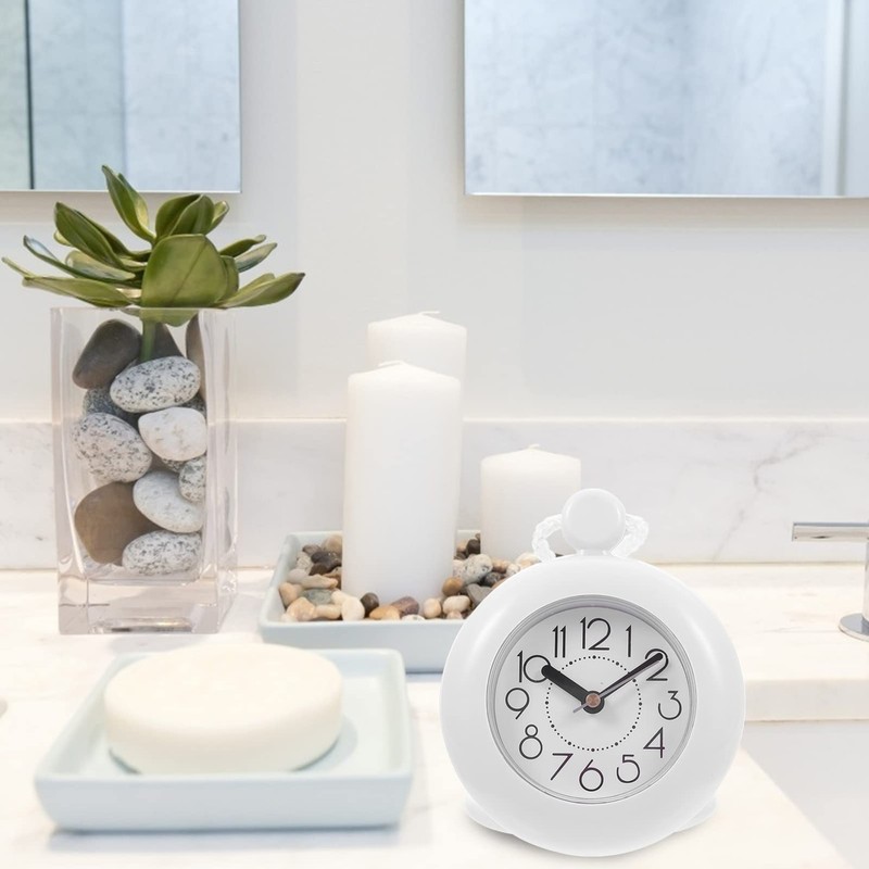 BESPORTBLE Bathroom Clock Shower Clock: Waterproof Shower Clock Hanging Clock
