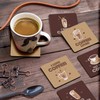 Inkdotpot Set of 6 Drink Coasters Decorative Non,Slip Cork Base