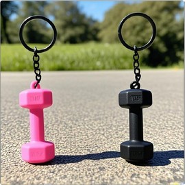2 Piece Set Mini Dumbbell Keychain Fitness Keychain GymEnthusiast Weightlifting Keyring Fitness Gift Bag CharmsBackpack Charms