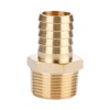 U.S. Solid Brass Hose Fitting, Adapter, 3/4" Barb x 3/4"