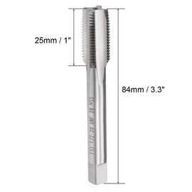 sourcing map Machine Tap, 1/2-20 UNF 2B Class High Speed Steel Screw Thread Threading Milling Taps Tapping Tool