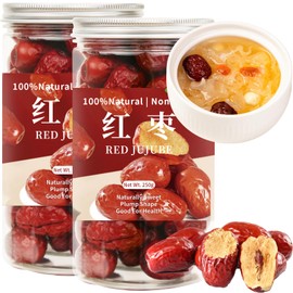 Wanhua Hall Premium Chinese Red Dates Jujube 17.64 oz/500g Large-Size Plump Jujube Red Dates Sweet and Chewy Dried Fruit No Added Natural Snacks Suitable for Soup 红枣 红枣干 新疆大枣