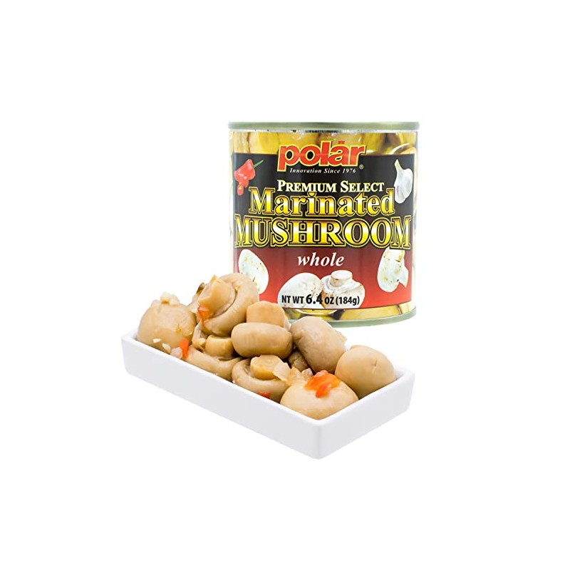 MW Polar Premium Select Whole Marinated Mushrooms 6.4oz (Pack of