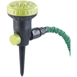 Royal Gardineer Beregner: Set of 4 Garden Sprinklers for Watering and Cooling, 9 Settings (Sprinkler, Sprinkler with Ground Spike, Irrigation Computer)