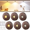 Rechargeable Puck Lights with Remote Control,2000mAh High Capacity Battery Operated