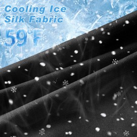 Yearntown Summer Balaclava with Glasses Holes Cooling Ice Silk Face Mask UV Protection Hood 4 Sizes for Kid Youth Adult(M) Black