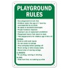 Cooltin Playground Rules Safety Sign Tin Signs Caution Warning Sign