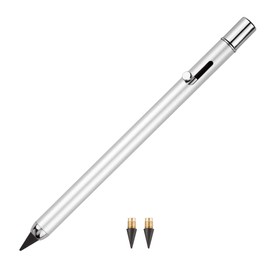 SMOOTHERPRO Bolt Action Metal Pencil Retractable Machinery Graphite Pencils with Exchangeable Tip and Concealed Eraser Inkless Pen(PB03S)