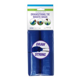 Pioneer Pet Drawstring Pet Waste Bags 80ct Unscented, Blue (3901)
