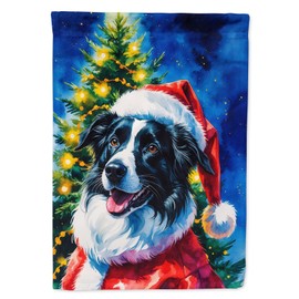Caroline's Treasures Border Collie Christmas Garden Flag Mailbox Flag Decorative Yard Flag Banner Outside Patio Artwork Yard Flower Beds, Garden Size, Multicolor