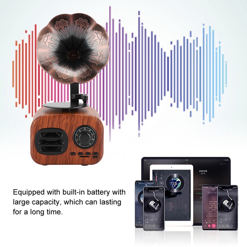 Mini Retro Bluetooth Smart Speaker Portable Loudspeaker Music Player for