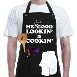 Dad From Daughter Son Father's Day Birthday Thanksgiving Gifts for Dad, Manly Gifts for Friends Funny,Cooking Apron with Pockets