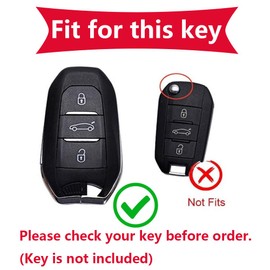 KUNIO 3 Button Car Key Case for Peugeot 3008 5008 2008 308 508 208 Opel Grandland X Astra L Citroen C3 C4 DS5 DS7 Jeep Avenger Metal Shell Key Fob Black