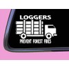 Logging Forest Fires Sticker Decal tp 1360 6 inch truck