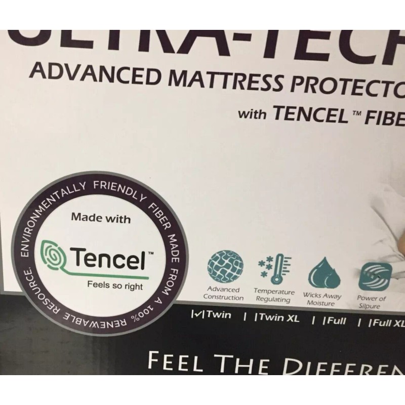 Twin Healthy Sleep Ultra-Tech Tencel Fiber Waterproof mattress Protector Size