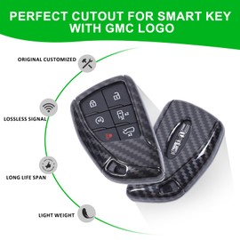 for Hummer EV Accessories Carbon Fiber Style Car Key Fob Case Cover,Pickup SUV Smart Remote Key Fob Cover Case Protection Shell Compatible with Hummer EV 2022-2025