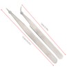 Fdit 4PCS Stainless Steel Straight & Curves Tweezer Tips Set,