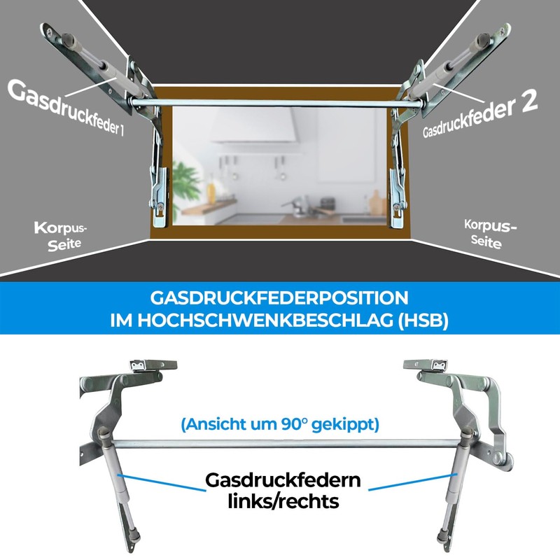 Stahlia Gas Strut 320N Replacement for Lift-O-Mat Compression Spring Flap