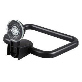 WMLBK ABS Vacuum Square Hand Towel Ring Holder-PVC Hand Towel Ring Accessories Wall Mounted For Kitchen,Bathroom (Black)